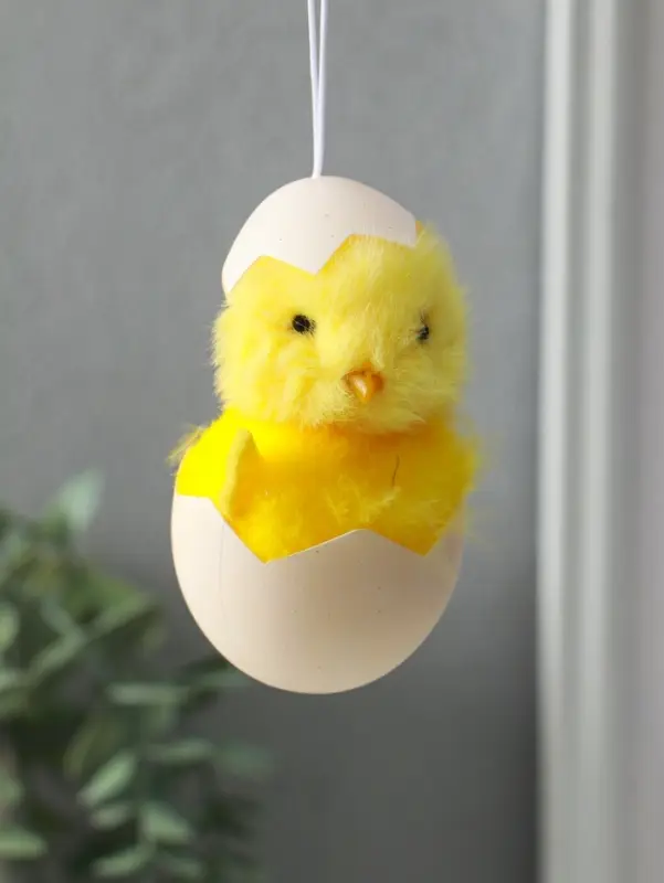 Подвеска декоративная Подвеска декоративная "Вылупившийся цыплёнок в скорлупе" 5х5,5х9,5 см