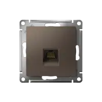 Розетка ATLASDESIGN компьютерная RJ45 механизм мокко