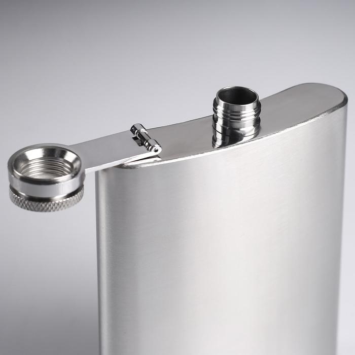 Фляжка для алкоголя, нержавеющая сталь, подарочная, армейская, 270 мл, 9 oz Фляжка для алкоголя, нержавеющая сталь, подарочная, армейская, 270 мл, 9 oz