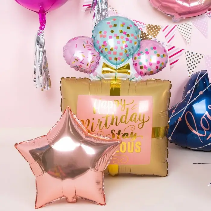 Шар воздушный фольгированный 18" &laquo;Звезда&raquo;, розовое золото