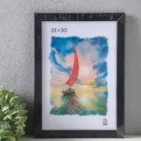 Фоторамка для фото 21&times;30 см, FIBO, мдф, (пластиковый экран), чёрный