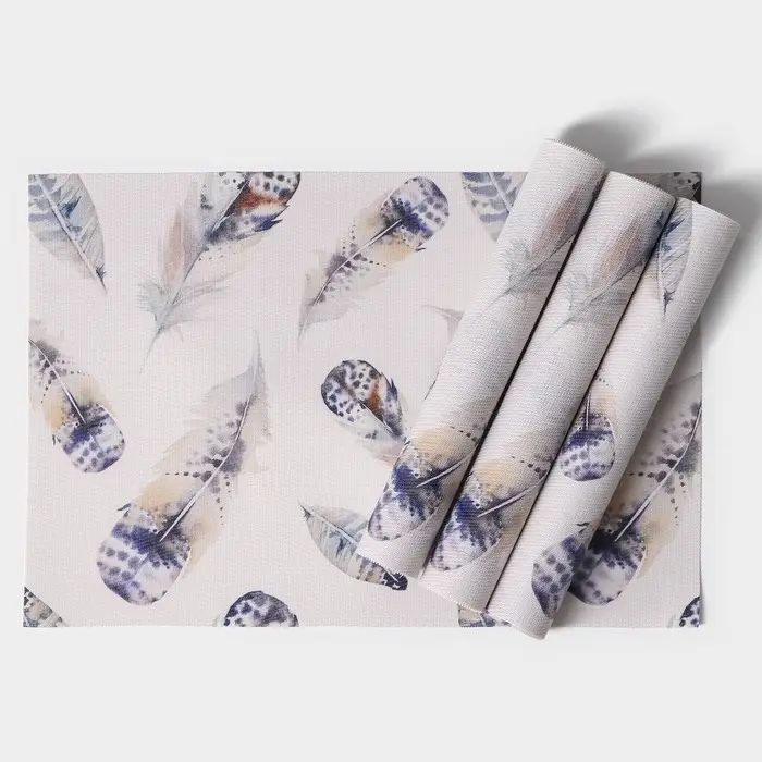 Салфетки сервировочные на стол Доляна &laquo;Легкость&raquo;, 4 шт., 30&times;45 см, белые