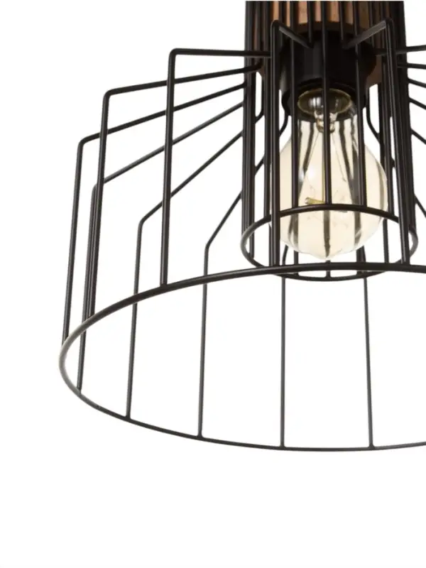 Светильник потолочный BayerLux &laquo;Крит&raquo;, 1&times;40 Вт, Е27, черный/коричневый, 24.5&times;24.5&times;32(132)см