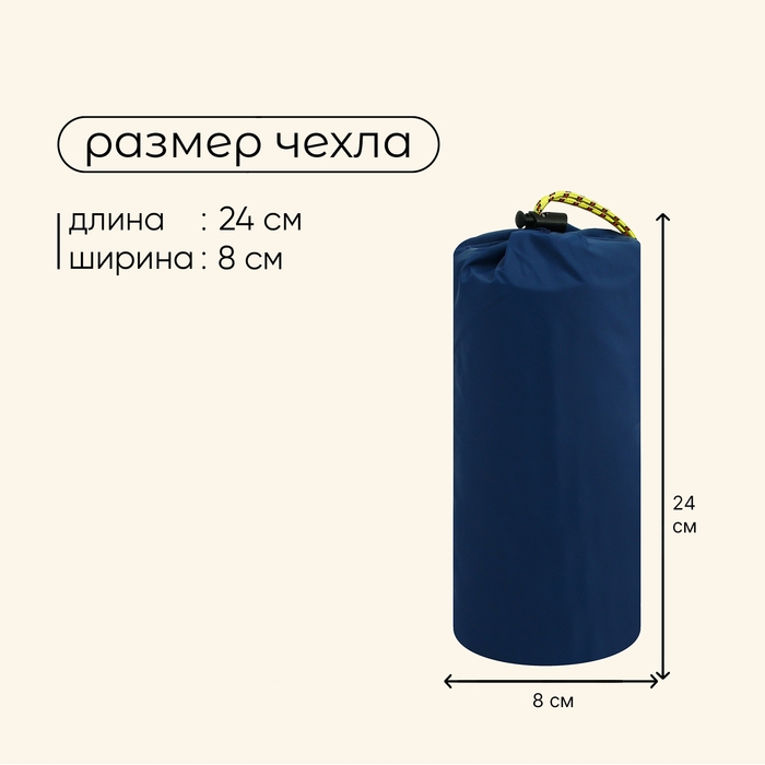 Коврик туристический maclay, надувной, 190х58х5 см, цвет синий Коврик туристический maclay, надувной, 190х58х5 см, цвет синий