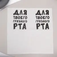 Салфетки бумажные однослойные &laquo;Для твоего грязного рта&raquo;, 24&times;24 см, 20 шт.