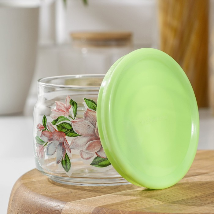 Банка для сыпучих продуктов «Магнолия», 420 мл, цвет МИКС Банка для сыпучих продуктов «Магнолия», 420 мл, цвет МИКС