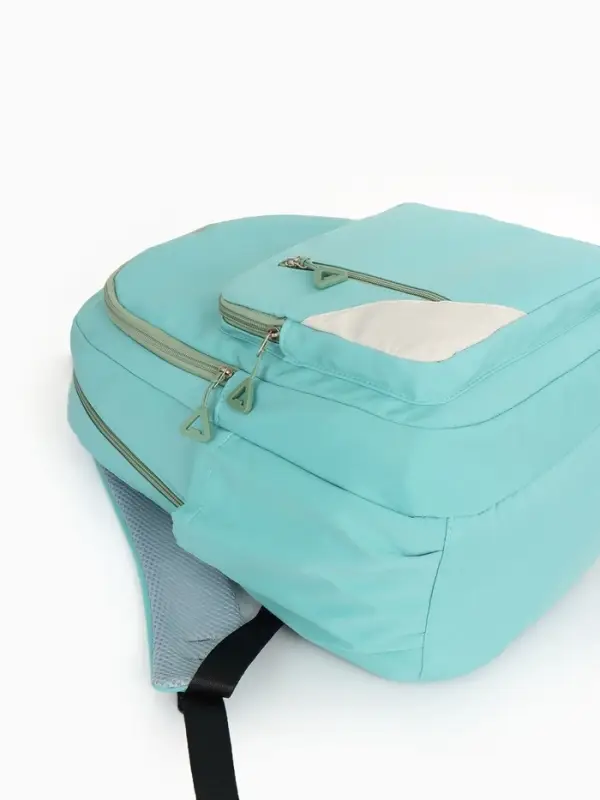 Рюкзак школьный на молнии, с отделами, карманами, размер 31&times;18&times;44 см, бирюзовый