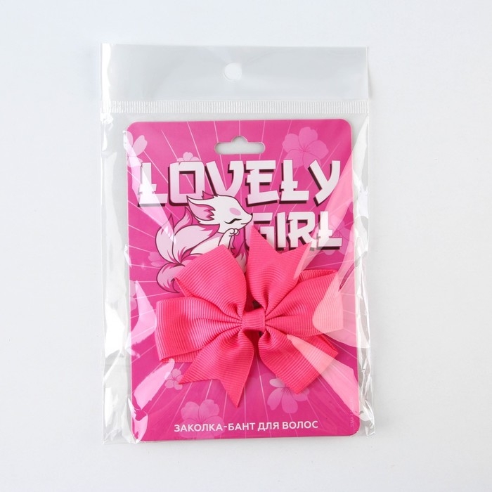 Заколка для волос с бантом аниме «Чиби лис», 2 х 8 х 8 см Заколка для волос с бантом аниме «Чиби лис», 2 х 8 х 8 см