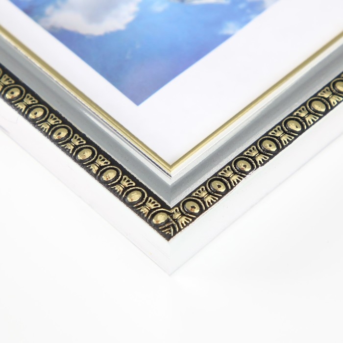 Фоторамка пластик Фоторамка пластик "Камея" 10х15 см, серебро