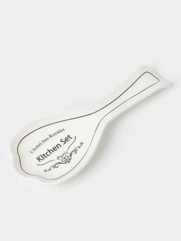 Аксессуары для кухни Доляна &laquo;Уют&raquo;, 4 предмета, дозатор 300 мл, мыльница, подставка для губки, подставка для ложки, белые