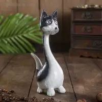 Сувенир дерево "Котик с длинной шеей" 7,5х5,5х18 см