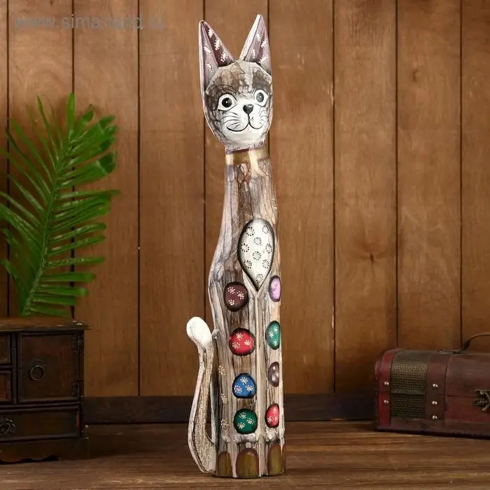 Сувенир дерево Сувенир дерево "Кошка" 60х12х6,5 см