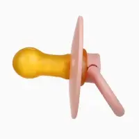 Соски-пустышки, от 0 мес., латекс, классические, в контейнере, набор из 2 шт., персиковый/айвори, M&B