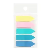Блок-закладки с липким краем пластик Стрелки 20л х 5 цветов пастель, 12 х 43мм CALLIGRATA