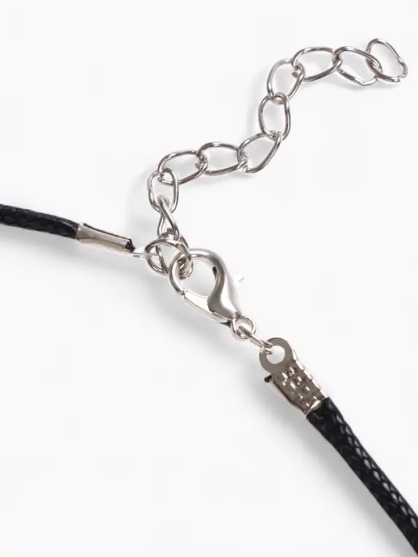 Кулон на шнурке &laquo;Инь-ян&raquo;, чёрно-белый в серебре, 45 см