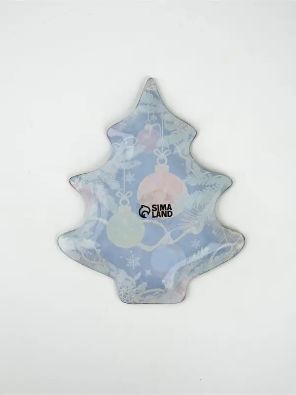 Блюдо новогоднее плоское &laquo;Новогодние игрушки&raquo;, 16.5&times;19.5 см