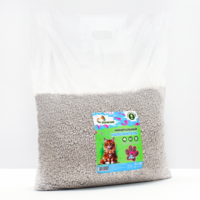 Наполнитель минеральный впитывающий Наполнитель минеральный впитывающий "Пижон" цеолит универcальный фр 2-5 мм, 6 кг впит. 10 л