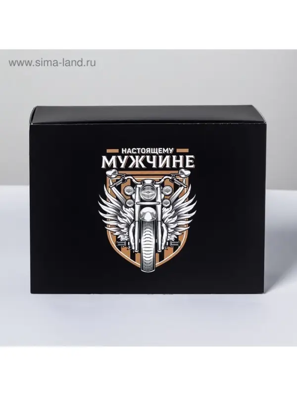 Коробка подарочная складная, упаковка, Gift for real man, 20&times;15&times;8 см