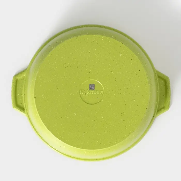 Кастрюля-жаровня KUKMARA Trendy style, 3 л, d=26 см, h=9 см, антипригарное покрытие, стеклянная крышка, зелёная