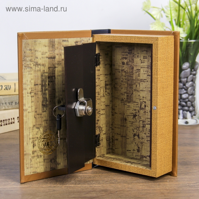 Сейф дерево книга кожзам  Сейф дерево книга кожзам "Корабль" 21х13х5 см