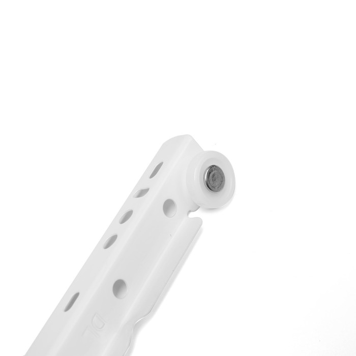 Роликовые направляющие ТУНДРА, L=300 мм, толщина 0,8 мм, белые, 2 шт. Роликовые направляющие ТУНДРА, L=300 мм, толщина 0,8 мм, белые, 2 шт.