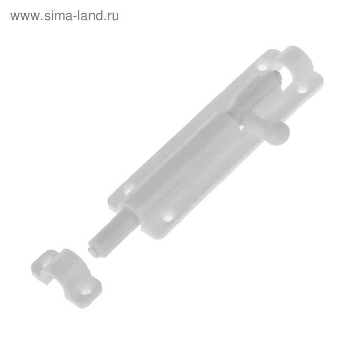 Шпингалет, металлопластик, 100х28 мм, белый Шпингалет, металлопластик, 100х28 мм, белый