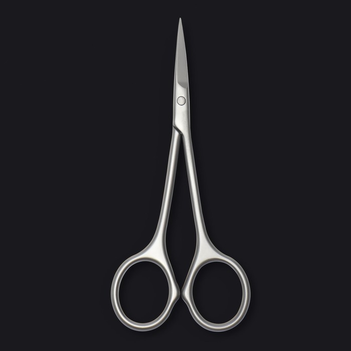 Ножницы маникюрные «Premium satin», узкие, прямые, матовые, 10,5 см, на блистере, цвет матовый серебристый Ножницы маникюрные «Premium satin», узкие, прямые, матовые, 10,5 см, на блистере, цвет матовый серебристый