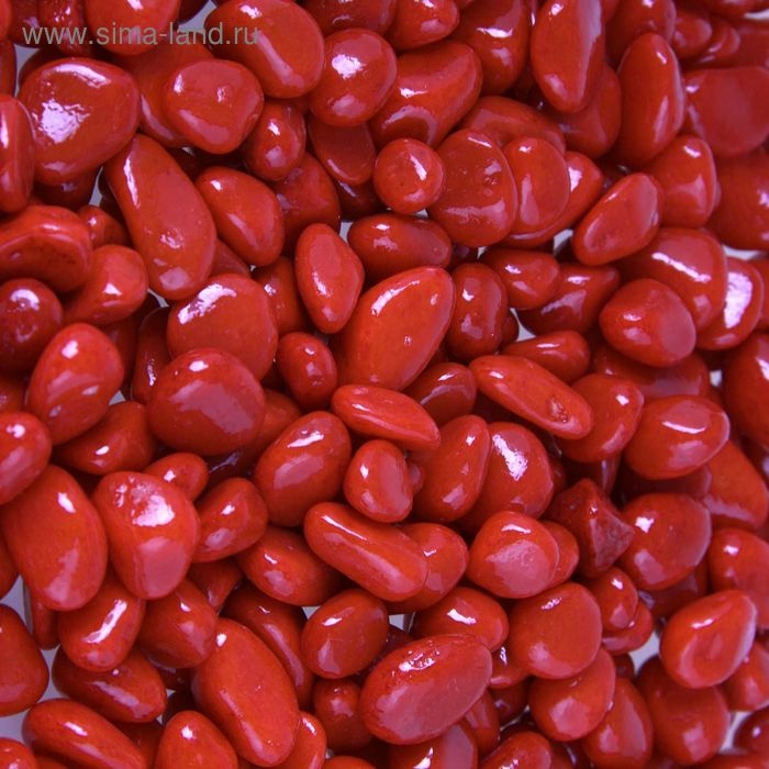 Грунт для аквариума  Грунт для аквариума "Галька цветная,  красная" 800г фр 8-12 мм