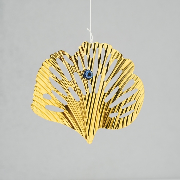 Музыка ветра от сглаза металл Музыка ветра от сглаза металл "Лист Назар" 4 трубки и 3 колокольчика 2,5х23,5х67 см