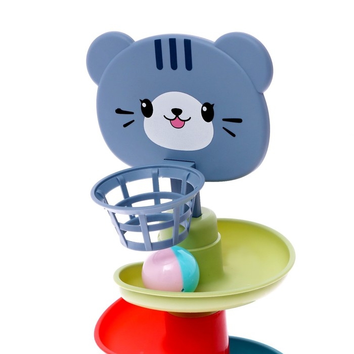 Развивающая пирамидка «Попади в корзину», 6 элементов, цвет МИКС Развивающая пирамидка «Попади в корзину», 6 элементов, цвет МИКС