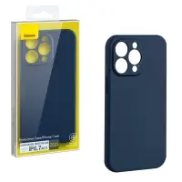 Чехол iPh 13 Pro Max (6.7) Liquid Silica Gel Protective Case Baseus синий