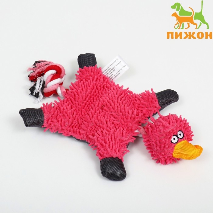 Игрушка текстильная Игрушка текстильная "Косматая утка" , 32 х 19 см, фиолетовая