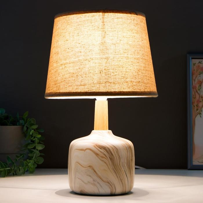 Лампа настольная 16386/1 E14 40Вт бежевый 22х22х37 см RISALUX