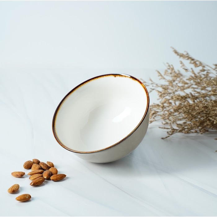 Салатник фарфоровый Magistro «Церера», 650 мл, 15×7,5 см, цвет коричневый Салатник фарфоровый Magistro «Церера», 650 мл, 15×7,5 см, цвет коричневый