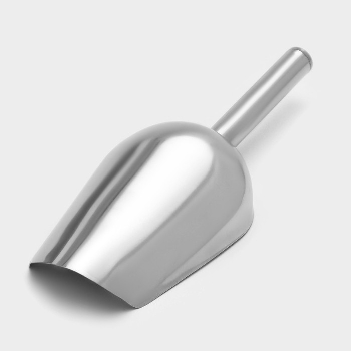 Совок из нержавеющей стали для льда и сыпучих продуктов, 260 мл, 24×9 см, цвет хромированный Совок из нержавеющей стали для льда и сыпучих продуктов, 260 мл, 24×9 см, цвет хромированный