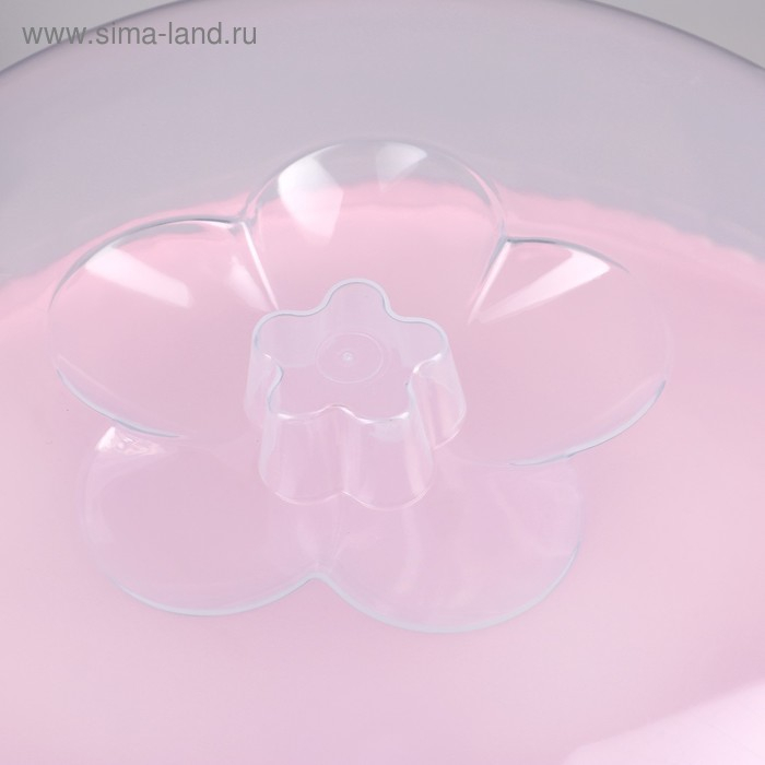 Тортовница с крышкой, 32,5×32,5×34 см, цвет МИКС