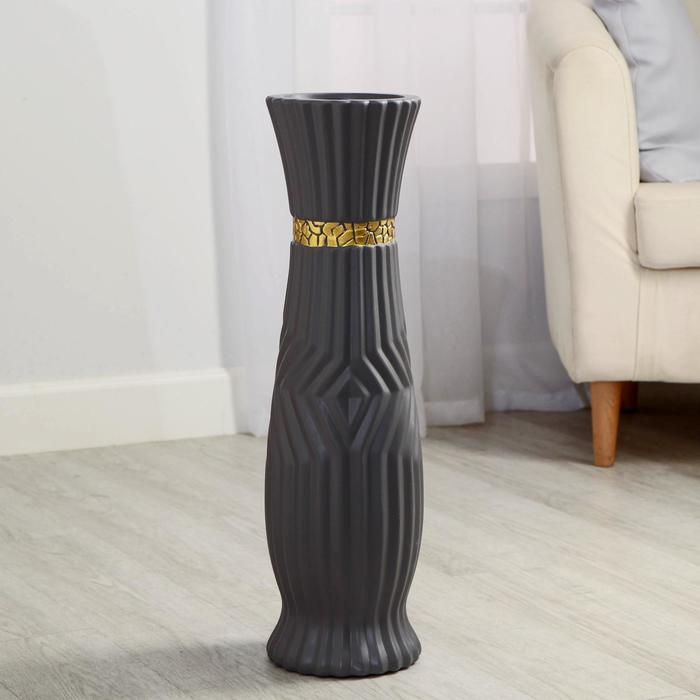 Ваза керамика напольная Ваза керамика напольная "Эмма" 16х60 см, серый
