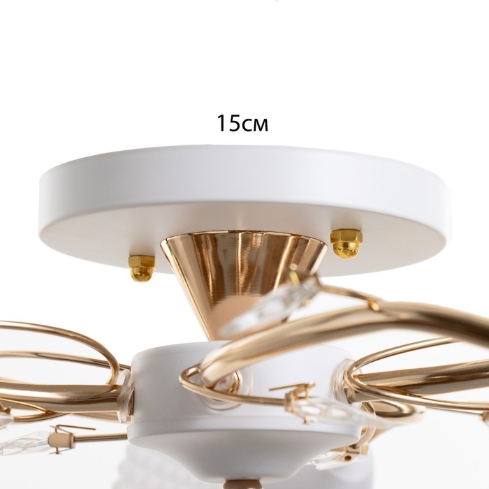 Люстра Люстра "Рукси" 5хЕ27 40Вт бело-золотой 56х56х28 см BayerLux