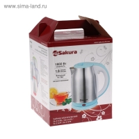 Чайник электрический Sakura SA-2147G, металл, 1.8 л, 1800 Вт, зеленый