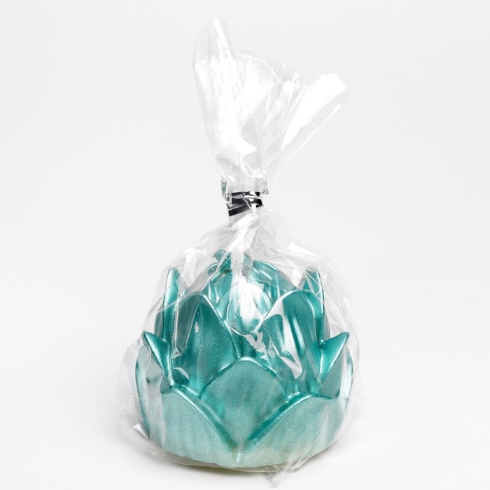 Свеча фигурная  Свеча фигурная "Лотос", 6,6х6,5 см, тиффани