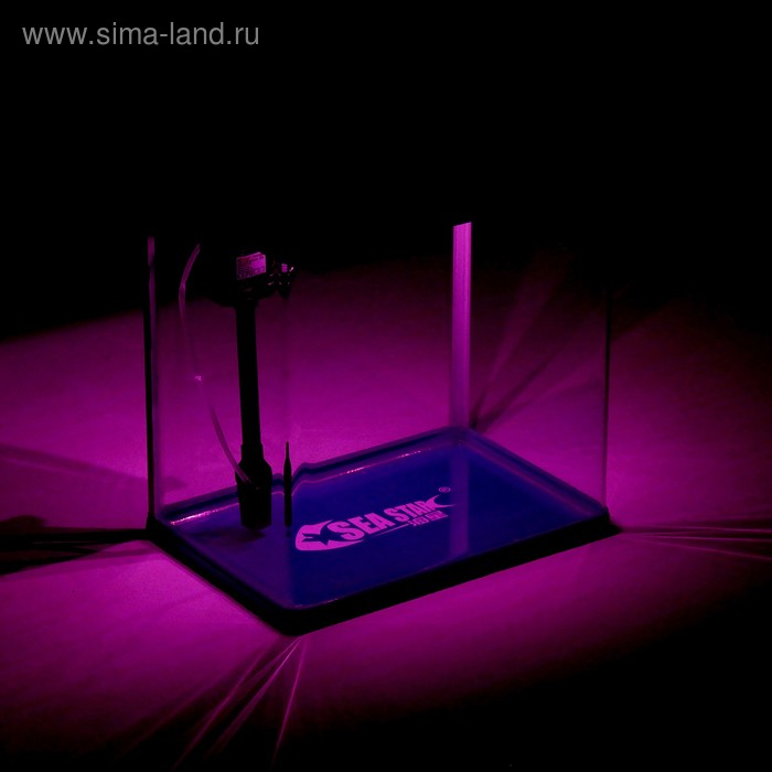 Аквариум SeaStar HX-390F в комплекте: LED-лампа 3х цветная, 7 режимов, фильтр, 30 л, голубой Аквариум SeaStar HX-390F в комплекте: LED-лампа 3х цветная, 7 режимов, фильтр, 30 л, голубой