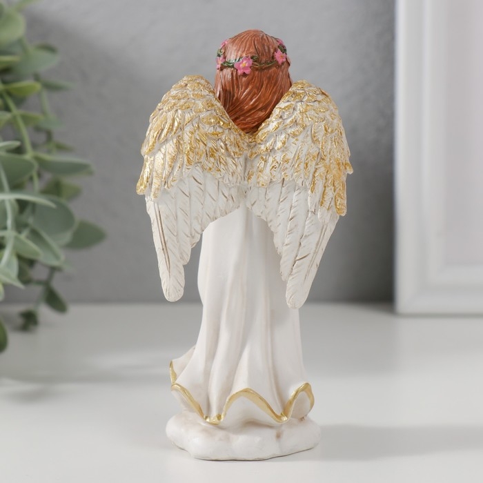 Сувенир полистоун Сувенир полистоун "Ангел-девушка со свитком поёт" 12,5х6,5х4,7 см