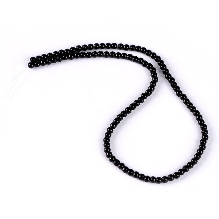 Бусины из натурального камня «Чёрный агат» набор 90 шт., размер 1 шт. — 4 мм Бусины из натурального камня «Чёрный агат» набор 90 шт., размер 1 шт. — 4 мм