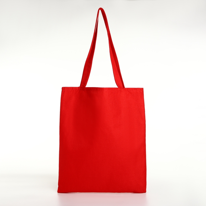 Шопер без застёжки, из текстиля, цвет красный Шопер без застёжки, из текстиля, цвет красный