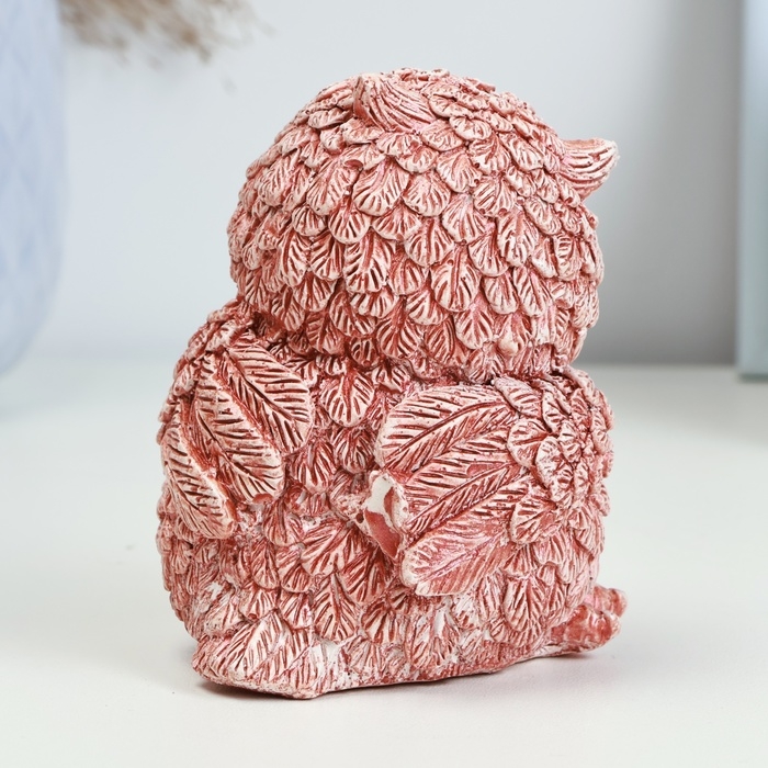 Фигура Фигура "Филин с бабочкой" красно-коричневая, 8,5х7х7см