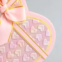 Набор подарочных коробок 3 в 1 сердца, розовый, 22&times;20&times;9; 18.5&times;17&times;7.5; 16&times;14&times;6 см