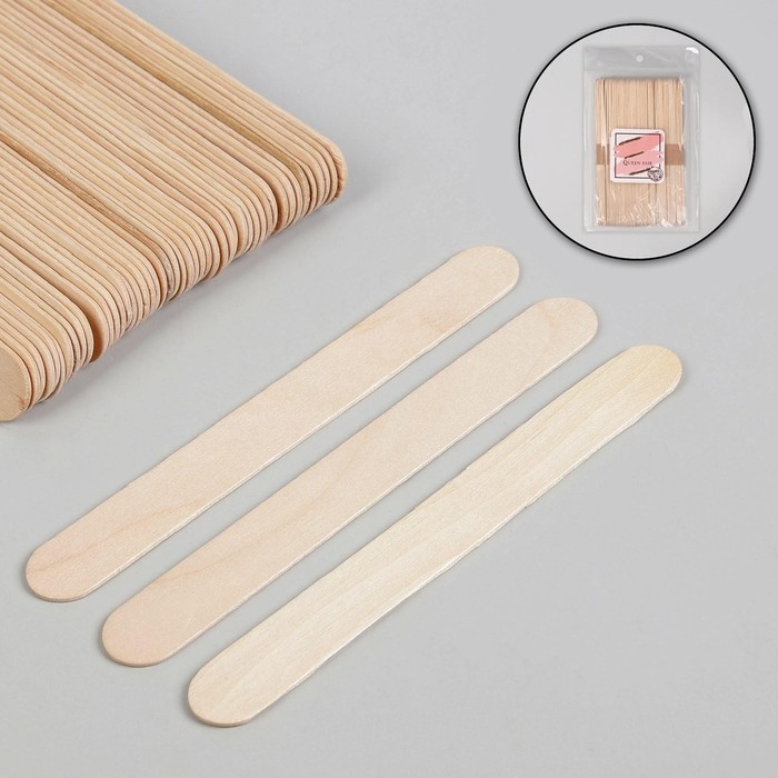 Шпатели для депиляции, деревянные, 14 × 1,6 см, 50 шт