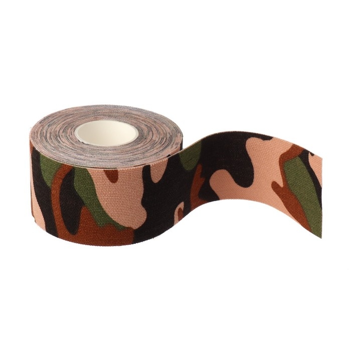 Кинезио - тейп, 3,8 см × 5 м, цвет камуфляж Кинезио - тейп, 3,8 см × 5 м, цвет камуфляж