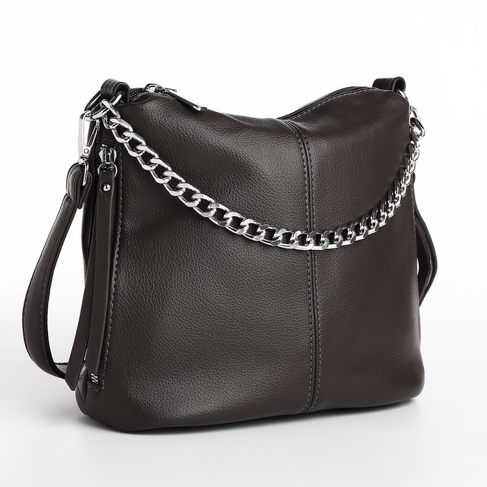 Сумка-мешок на молнии, цвет серый Сумка-мешок на молнии, цвет серый