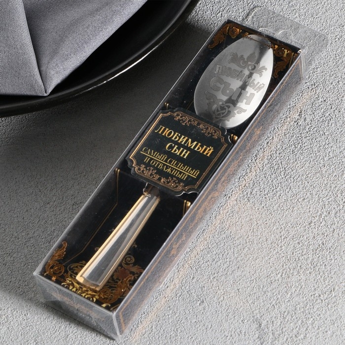 Ложка чайная с гравировкой «Любимый сын», в подарочной коробке, 3 х 14 см. Ложка чайная с гравировкой «Любимый сын», в подарочной коробке, 3 х 14 см.